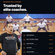 Load image into Gallery viewer, DEFENSE ON A STRING BASKETBALL - 1 unit of 5 belts connected by 5 bungees

